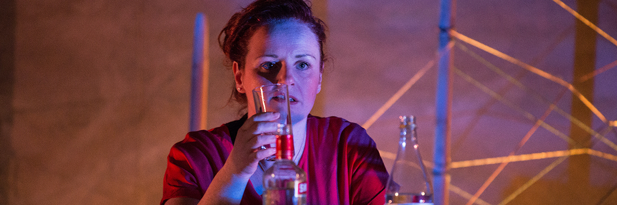 Netting by Morna Young. Actor - Sarah McCardie (Sylvia). Photograph credit Sid Scott